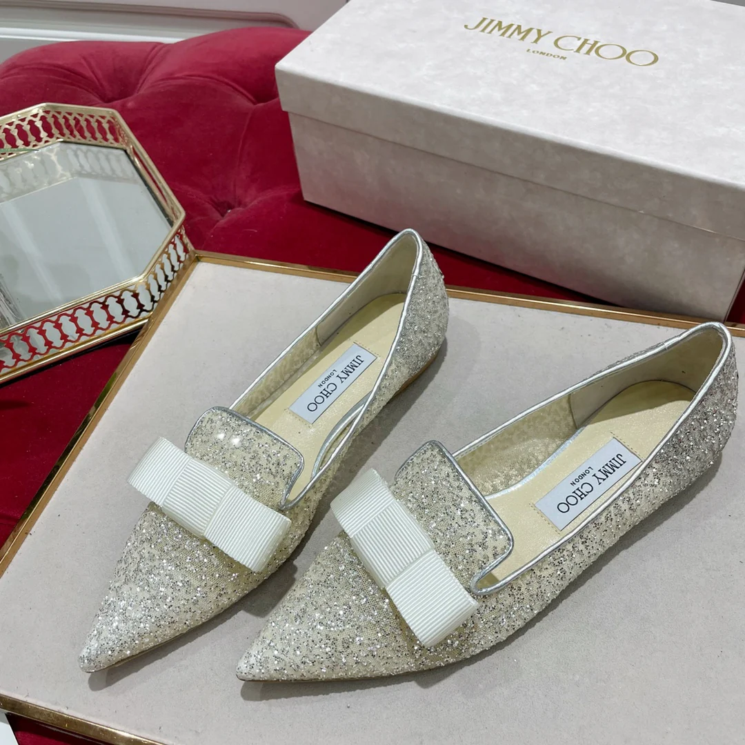 Джимми - Галстук-бабочка - Туфли с острым носком - Туфли на плоской подошве