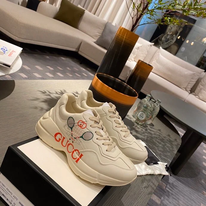 Массивные кроссовки Gucci - унисекс - 4