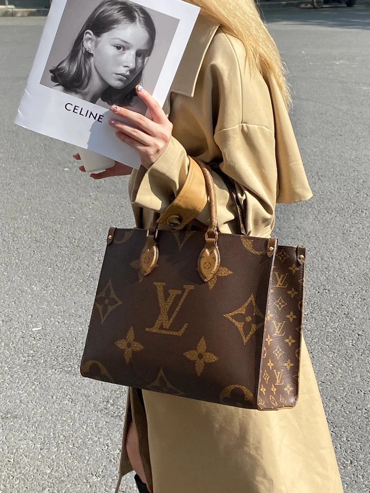 m45320-LV-onthego-gm-средняя сумка-тоут-два цвета