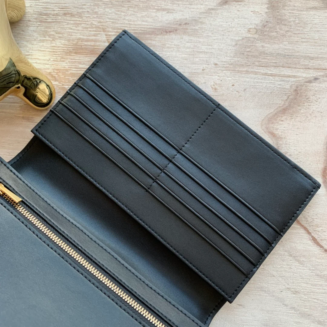 Длинный кошелек Celine - Кошелек с ремешком из зернистой телячьей кожи - 9