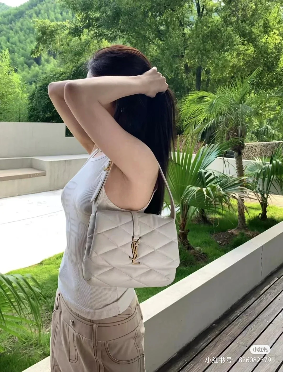 Сумка через плечо YSL-le-57 - белая