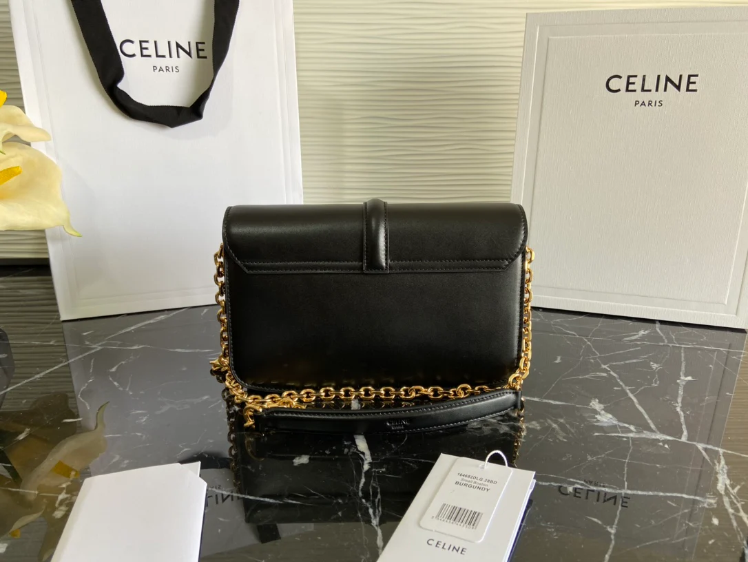 celine-soft-16 кожаная сумка на цепочке-1