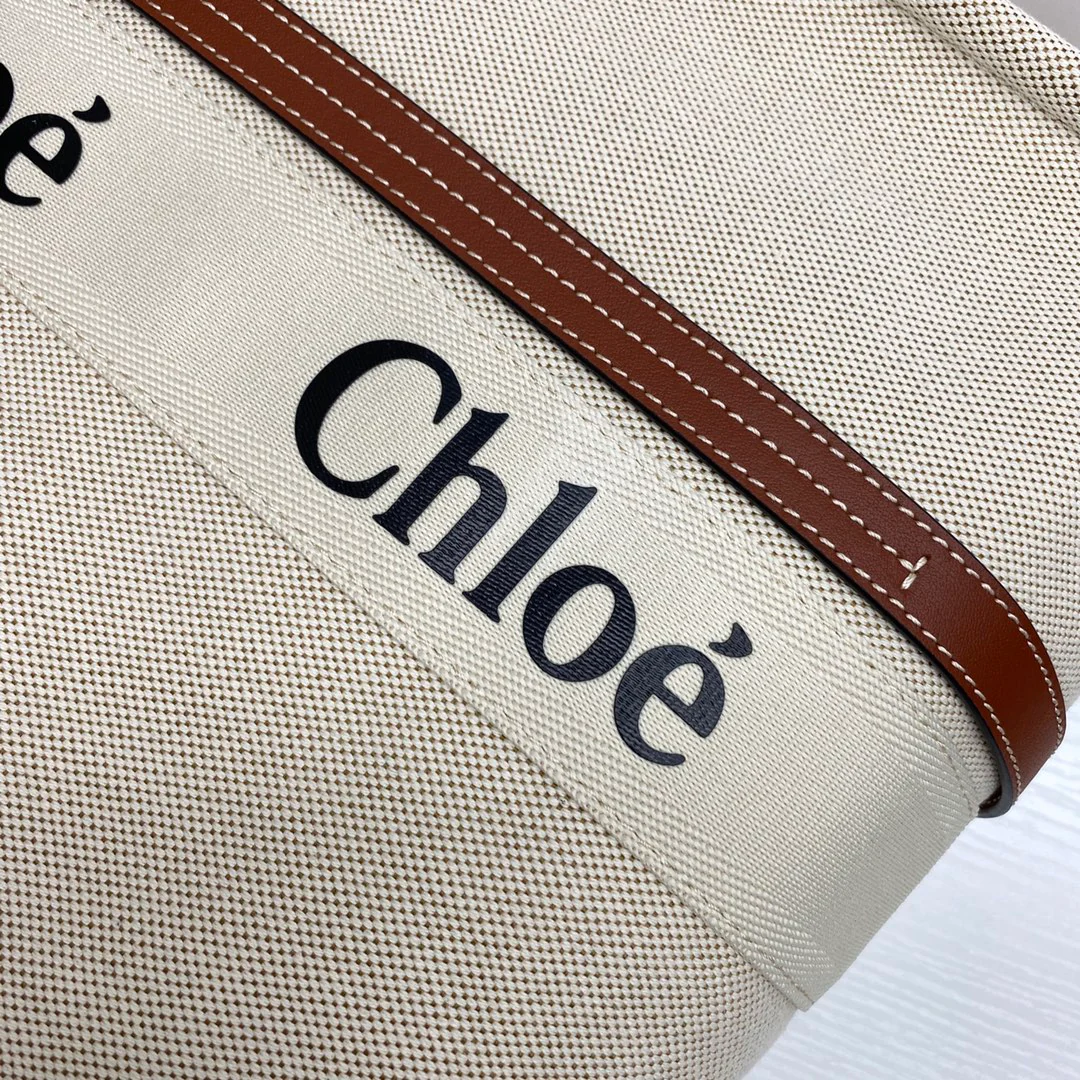 Сумка-тоут Chloe Woody - Большая - Коричневая