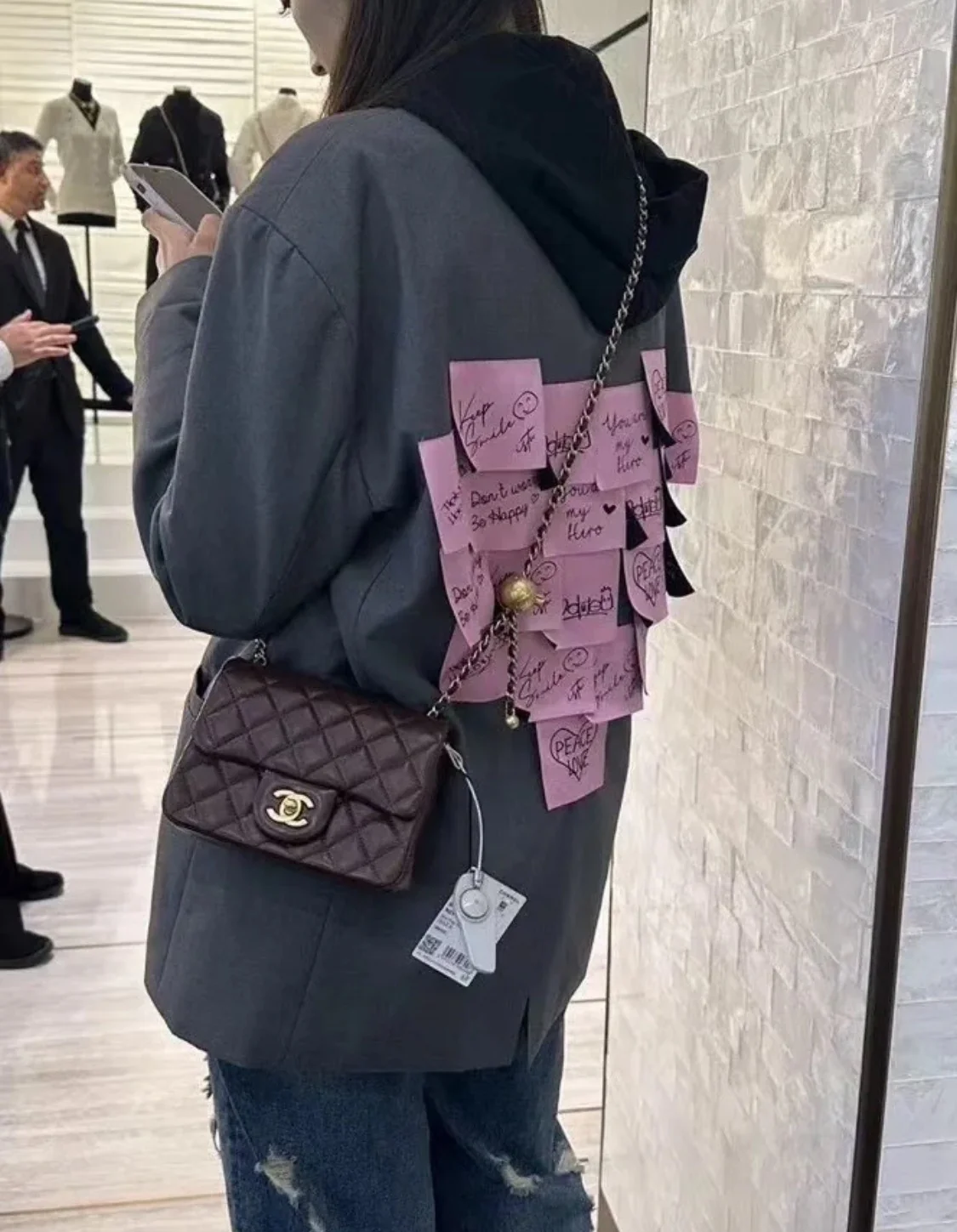 Chanel 24k CF Gold Ball Square Fat Man - Reddish Brown