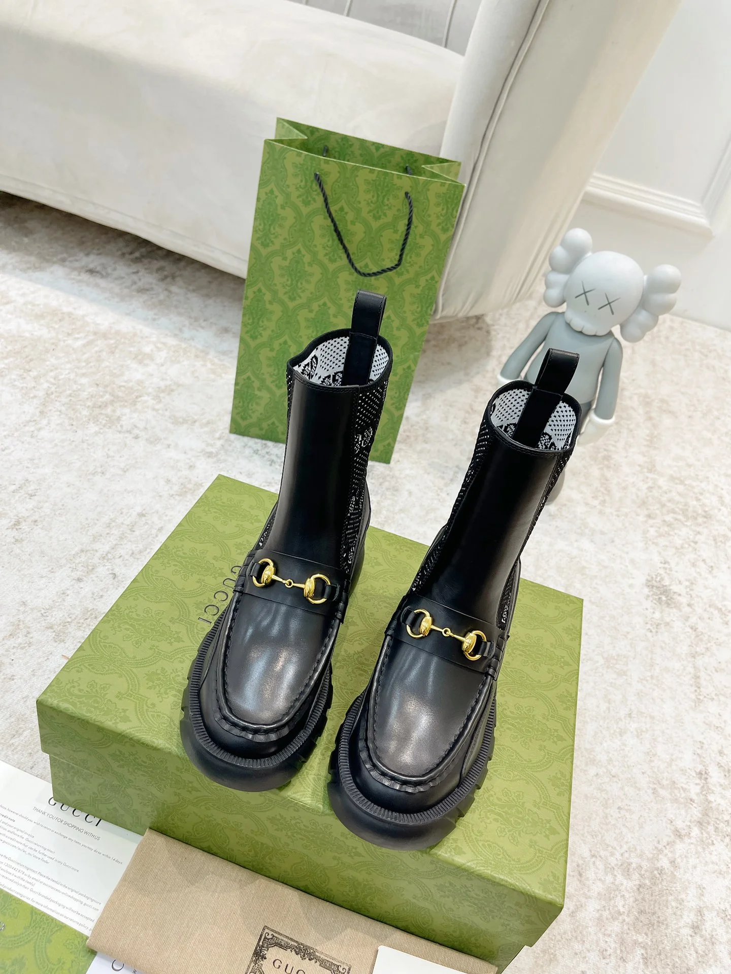 Ботинки Gucci 22ss Chelsea Loaf с эластичным поясом