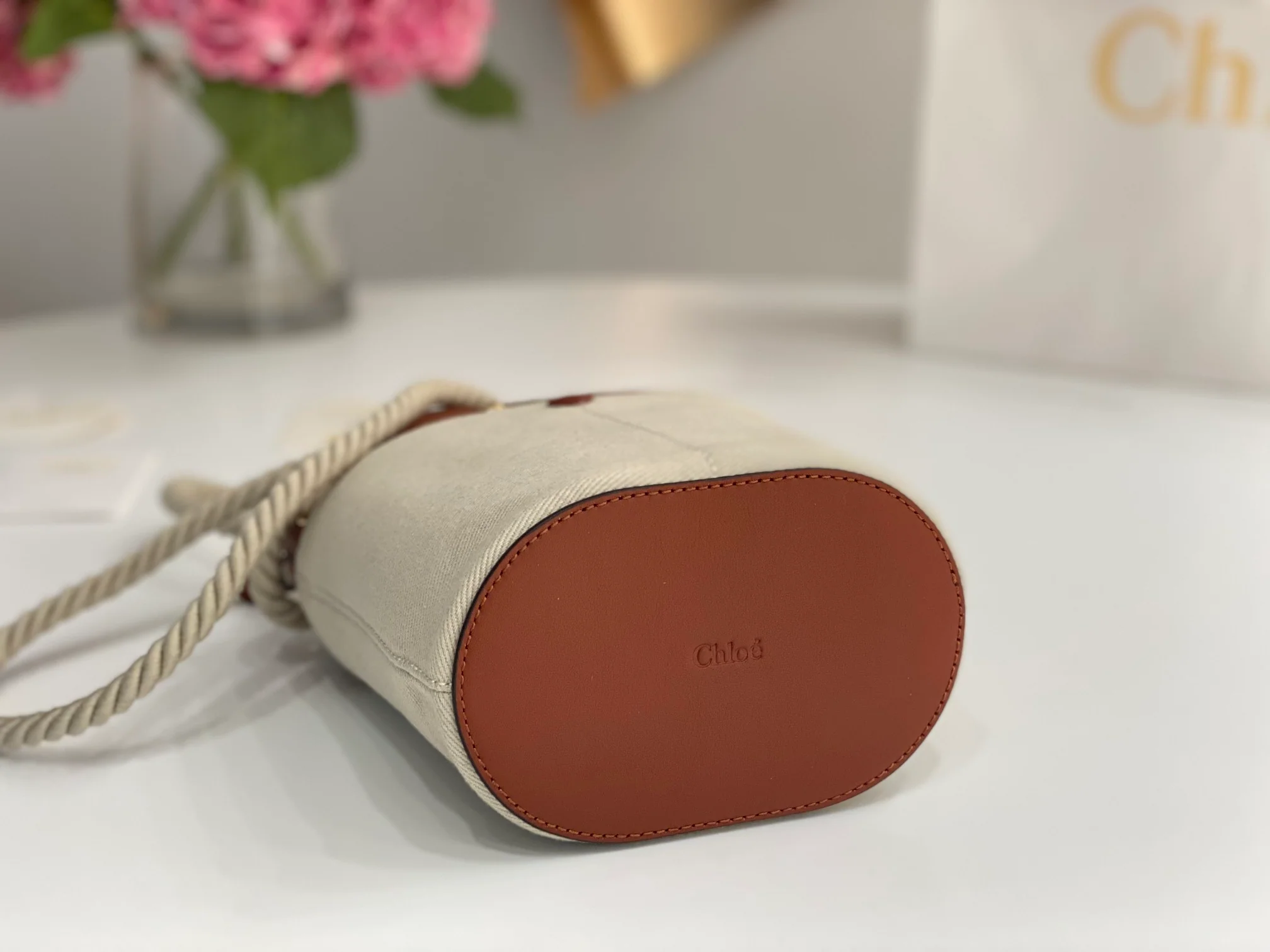 Сумка-ведро Chloe-key - коричневая