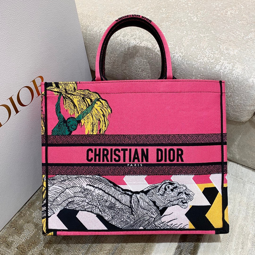 Сумка-тоут Dior Book, большой размер 41-5 см, серия ?Красочные джунгли? - 1