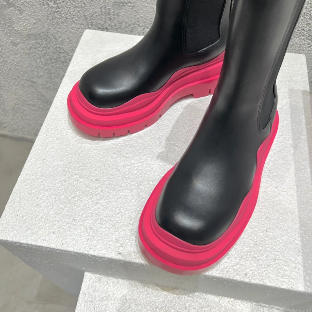 BV-22ss - Британские ретро-сапоги до середины икры - Унисекс - Черный Foundation - 1