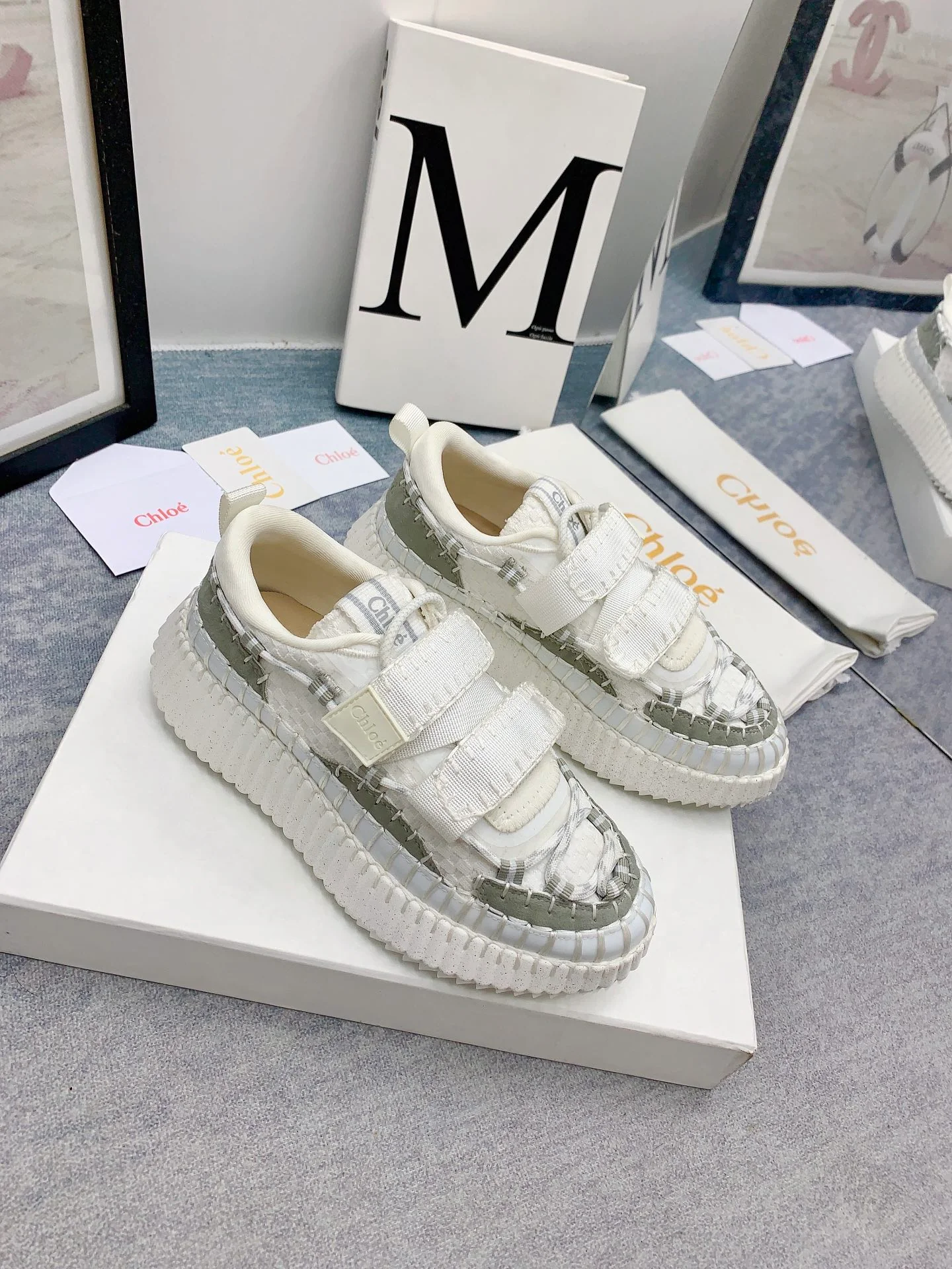 Кроссовки Chloe-nama-sneaker Rainbow Series - Кроссовки на липучках - Белые