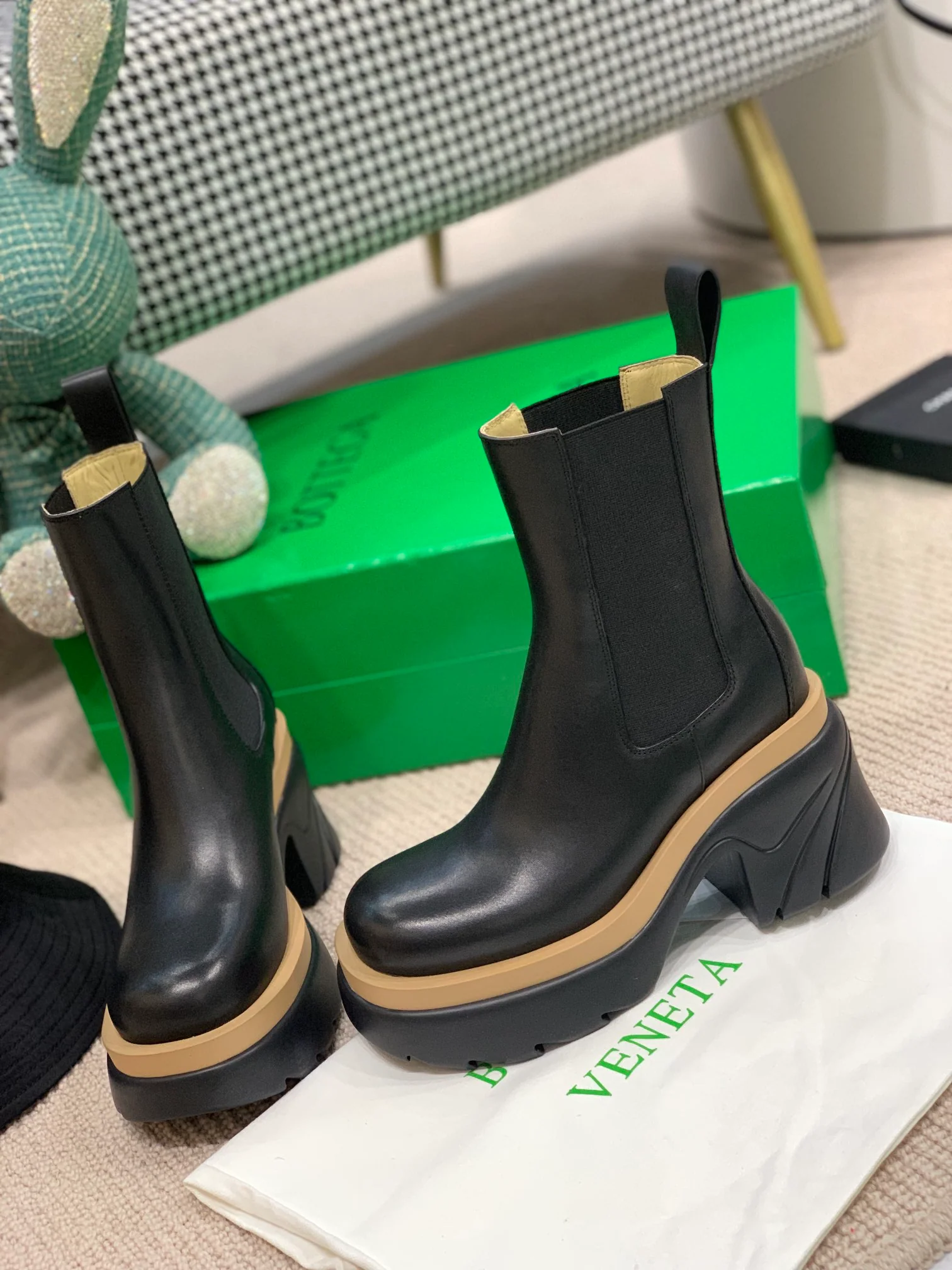 Обувь BV - BV - отделка цвета молочного чая - ботинки на платформе