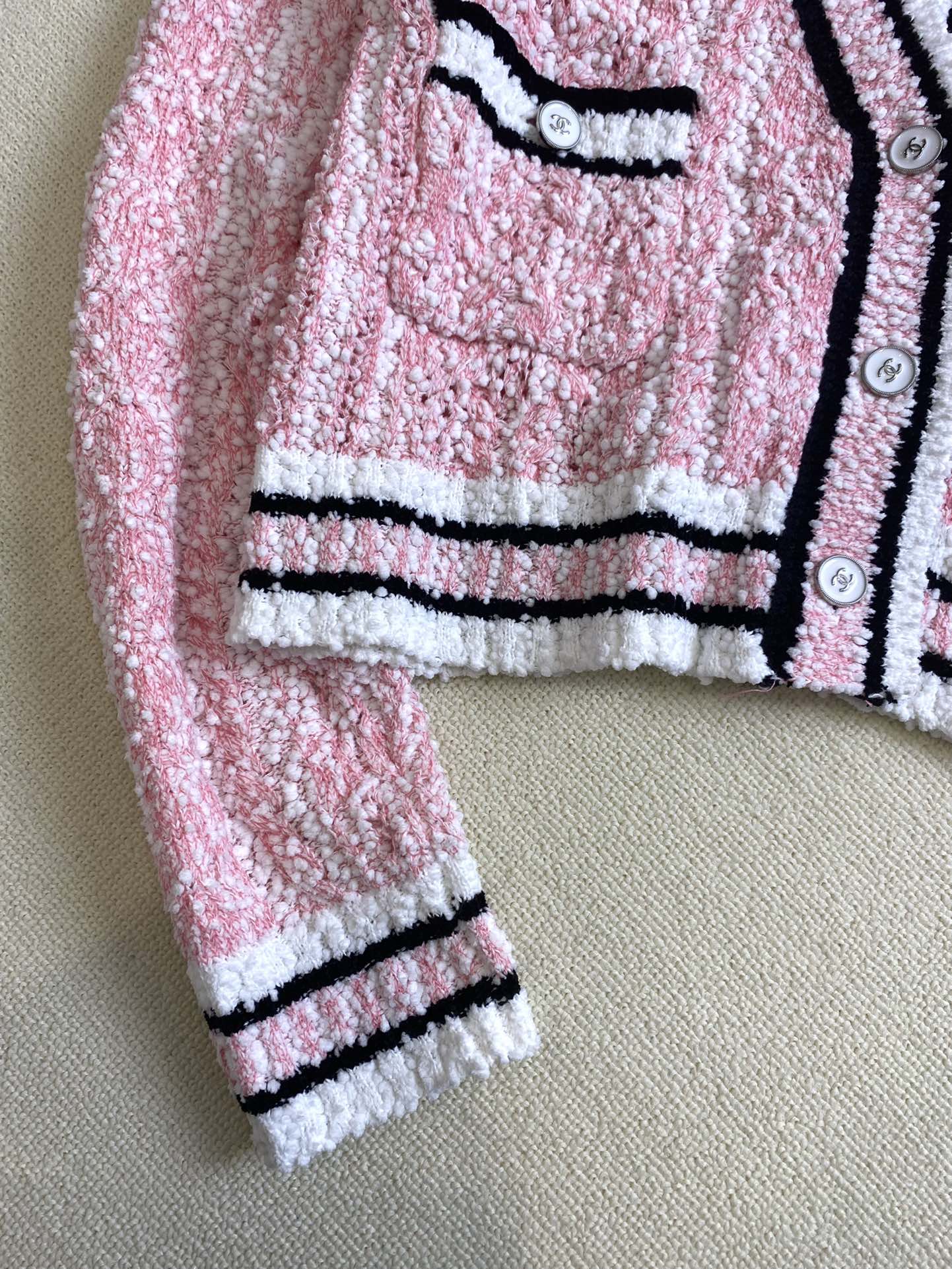 Вязаный кардиган Chanel 2403 ?Ранняя весна?, новинка, розовый.