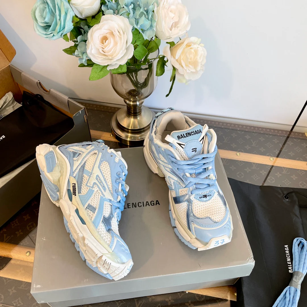 Кроссовки Balenciaga 7th Generation Retro Dad Sneakers - белые и синие