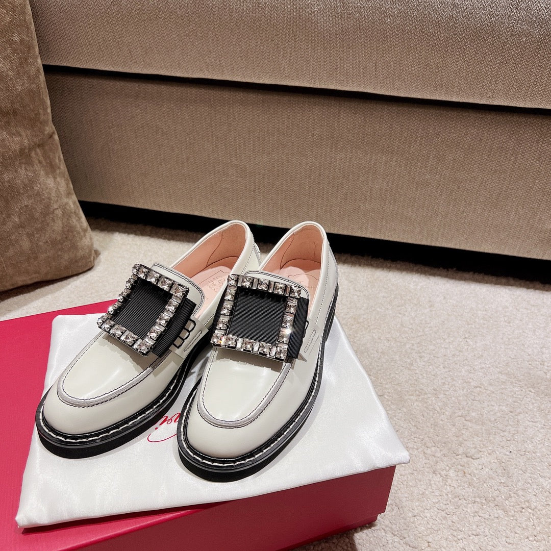 кожаные лоферы с пряжкой