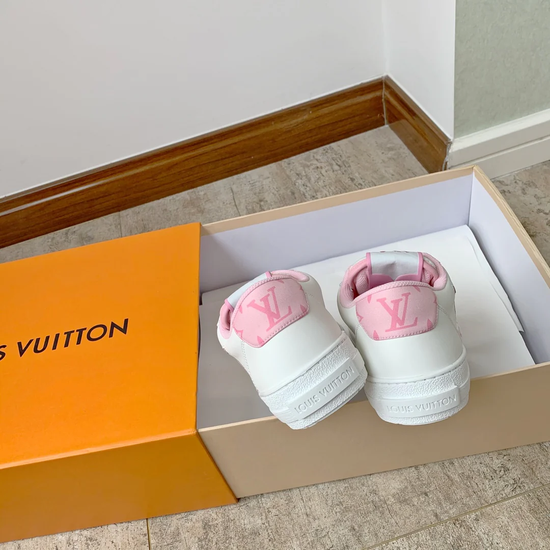 Кроссовки LV 2022 Must-Have - серия Charlie - белые и розовые