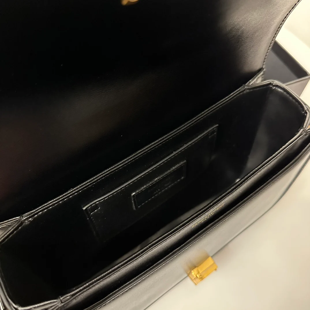 YSL Box Saint Laurent Tofu Bun Large Black