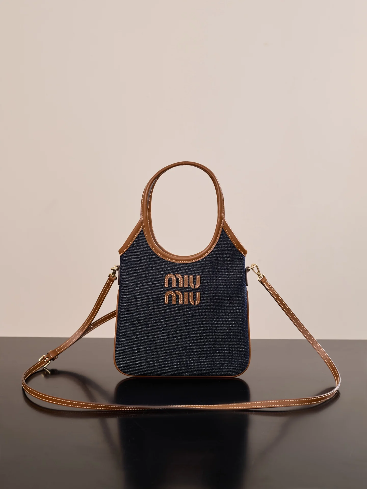 Сумка-тоут Miu Miu-5ba281m650-??? Маленькая, из джинсовой ткани
