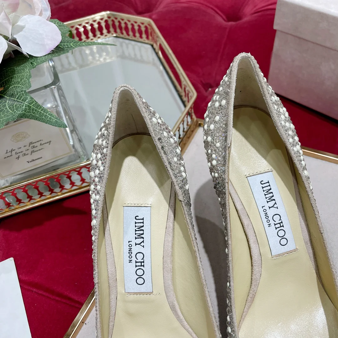 Джимми - Перламутровое лицо - Туфли на высоком каблуке с острым носком