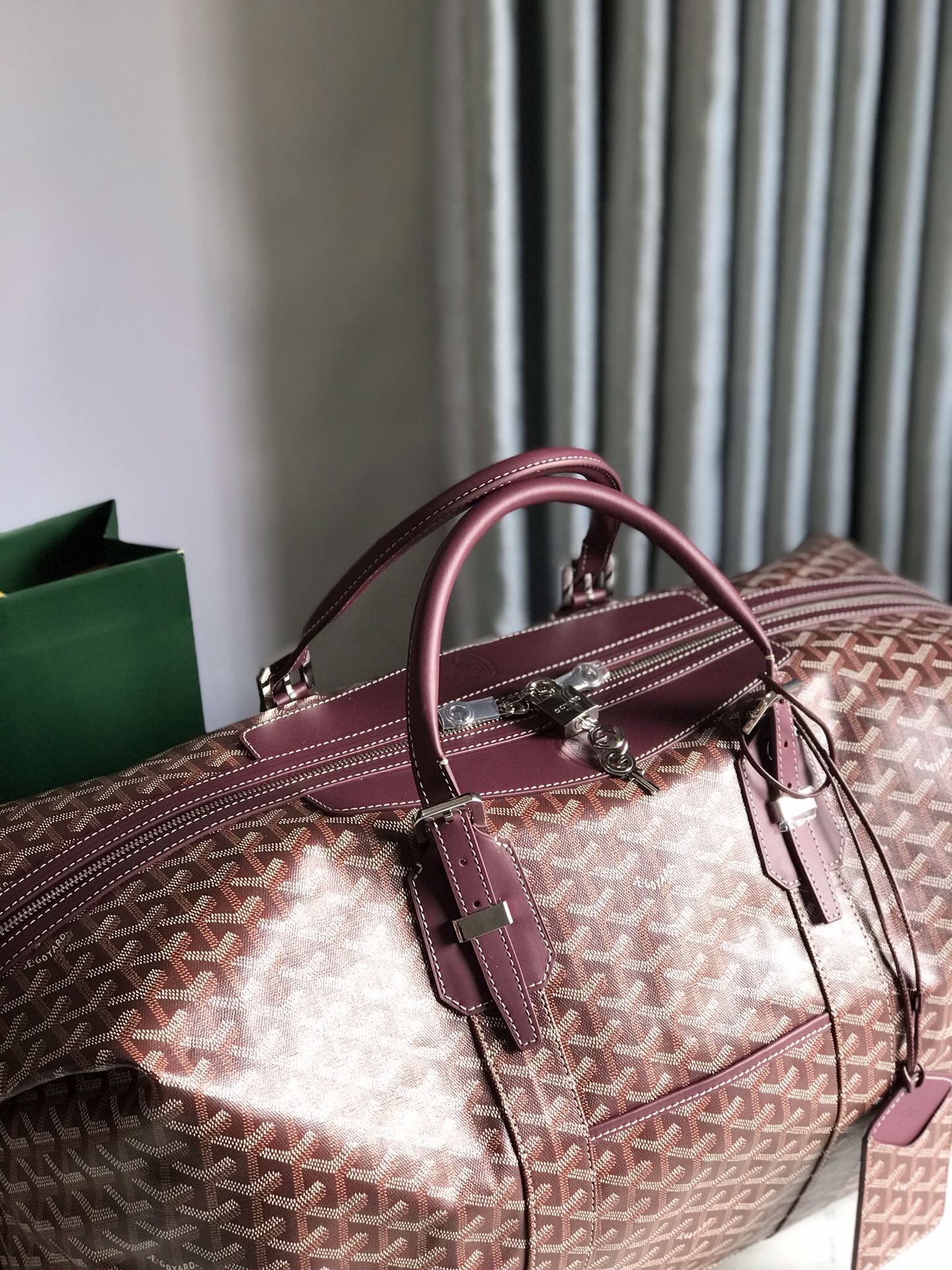 Дорожная сумка Goyard Boeing - бордовая