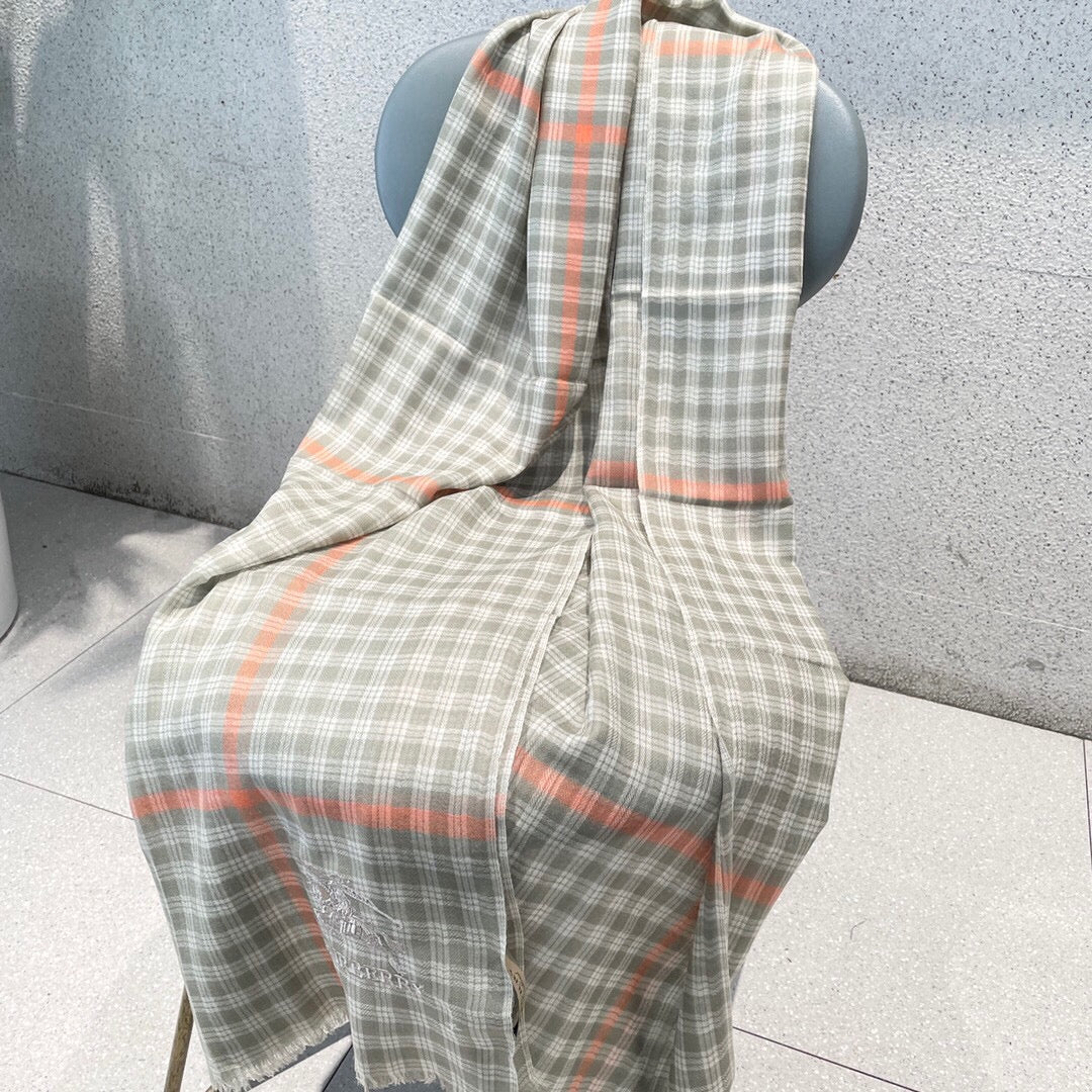 Классический кашемировый клетчатый шарф Burberry - 90-200 см