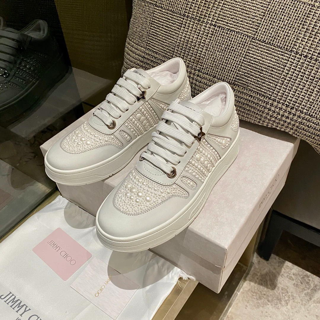 Jimmy - Верх из перламутра - Платформа - Повседневные туфли - Белые