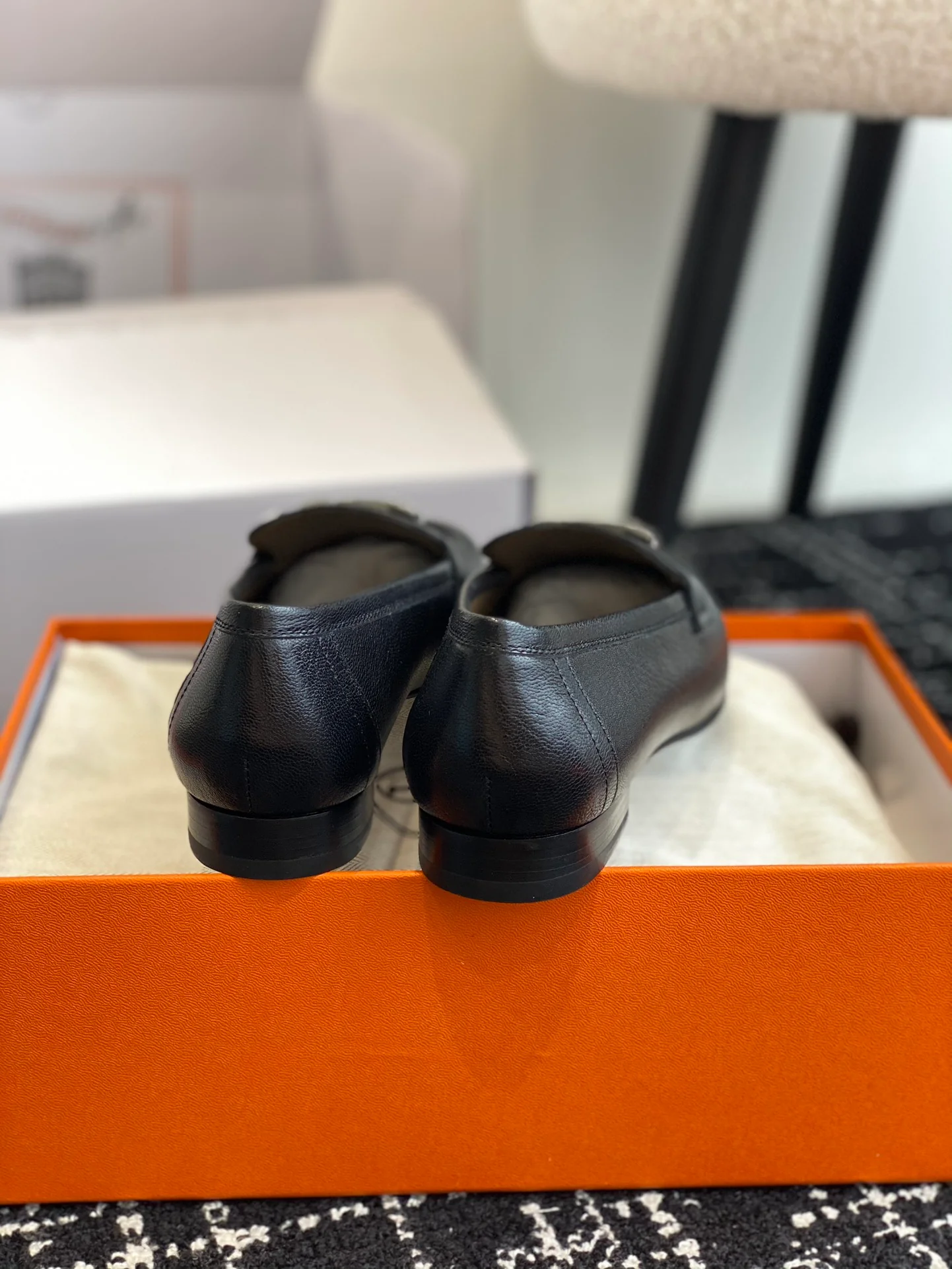 Лоферы Hermes - черные