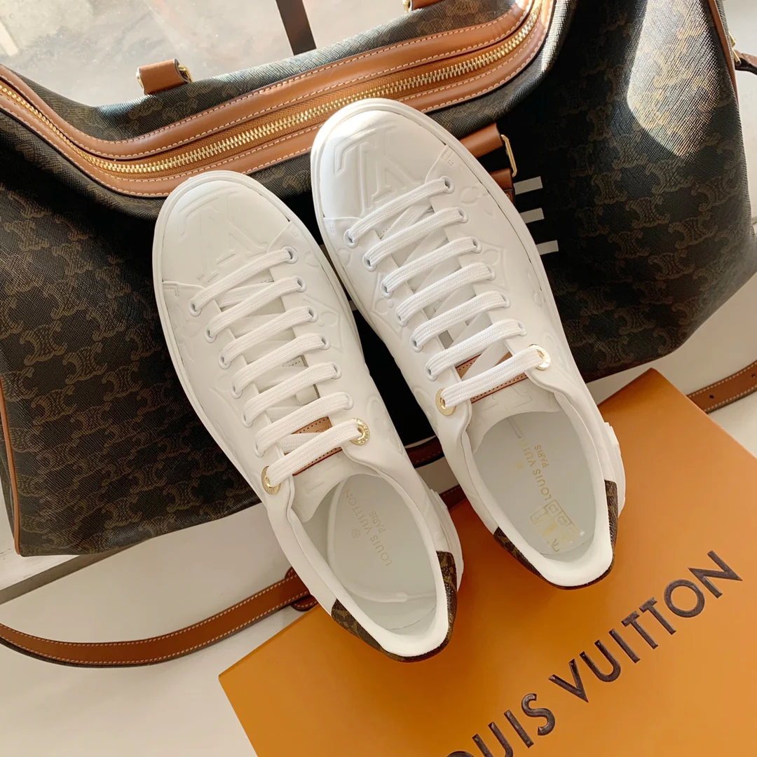 Обувь LV - LV Time Out - белые кроссовки на платформе