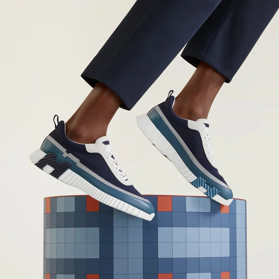 Повседневные туфли Hermes 2024 - Синие - 1