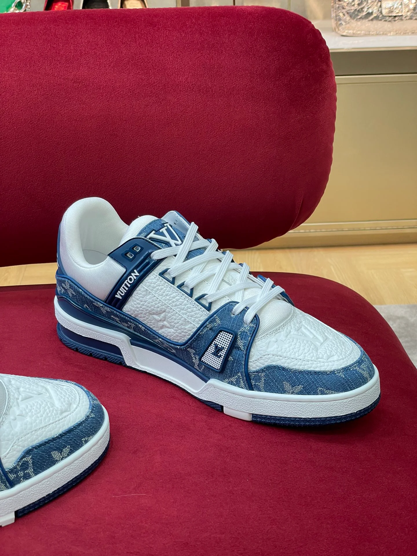 Кроссовки LV Trainer Series - Спортивная обувь - Унисекс - Бело-синие