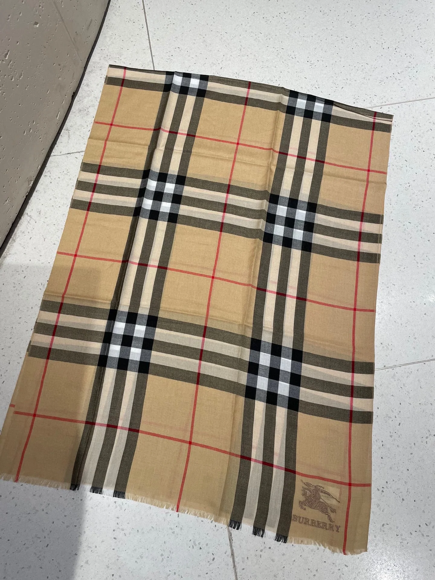 Классический клетчатый шарф для верховой езды Burberry - 80-190 см, 100% кашемир