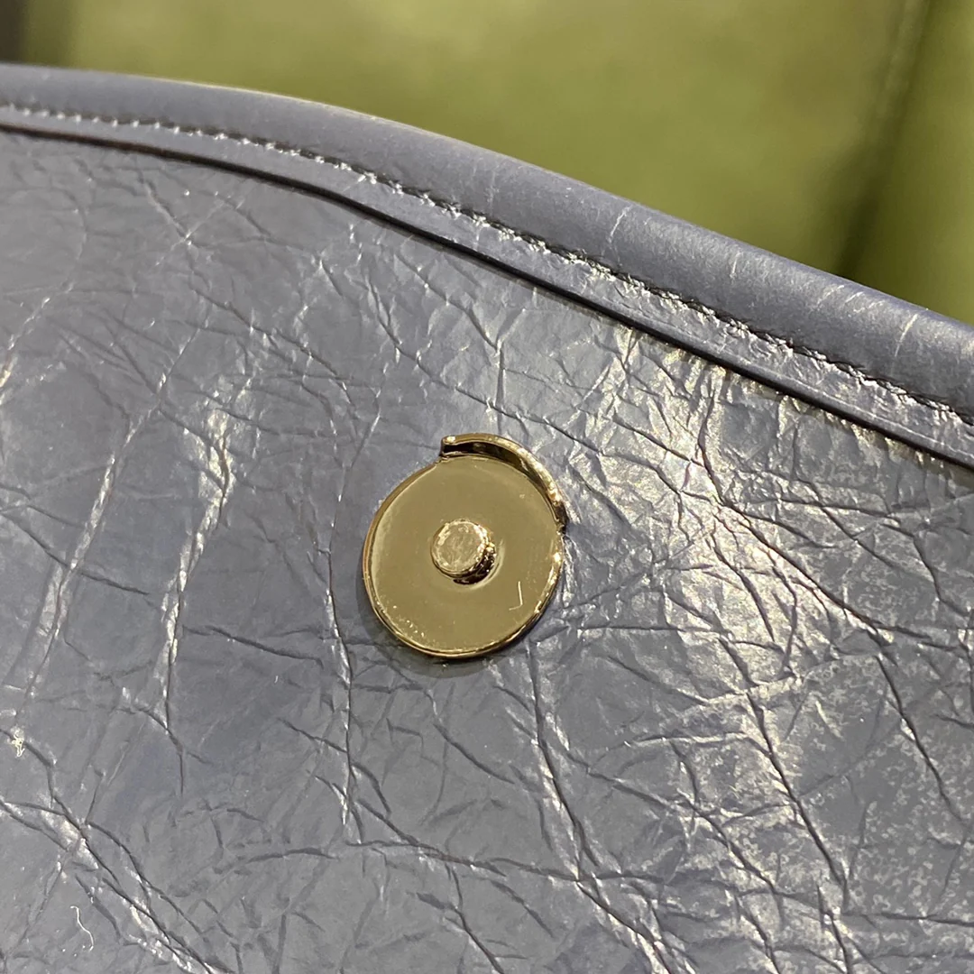 Сумка-мессенджер YSL Niki - темно-синяя - кожа - 22 см