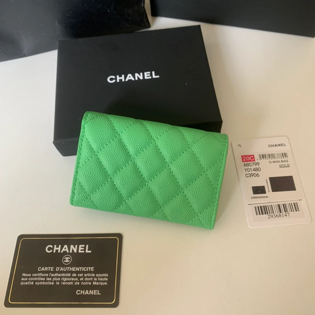 Однослойный держатель для карт Chanel Classic CF