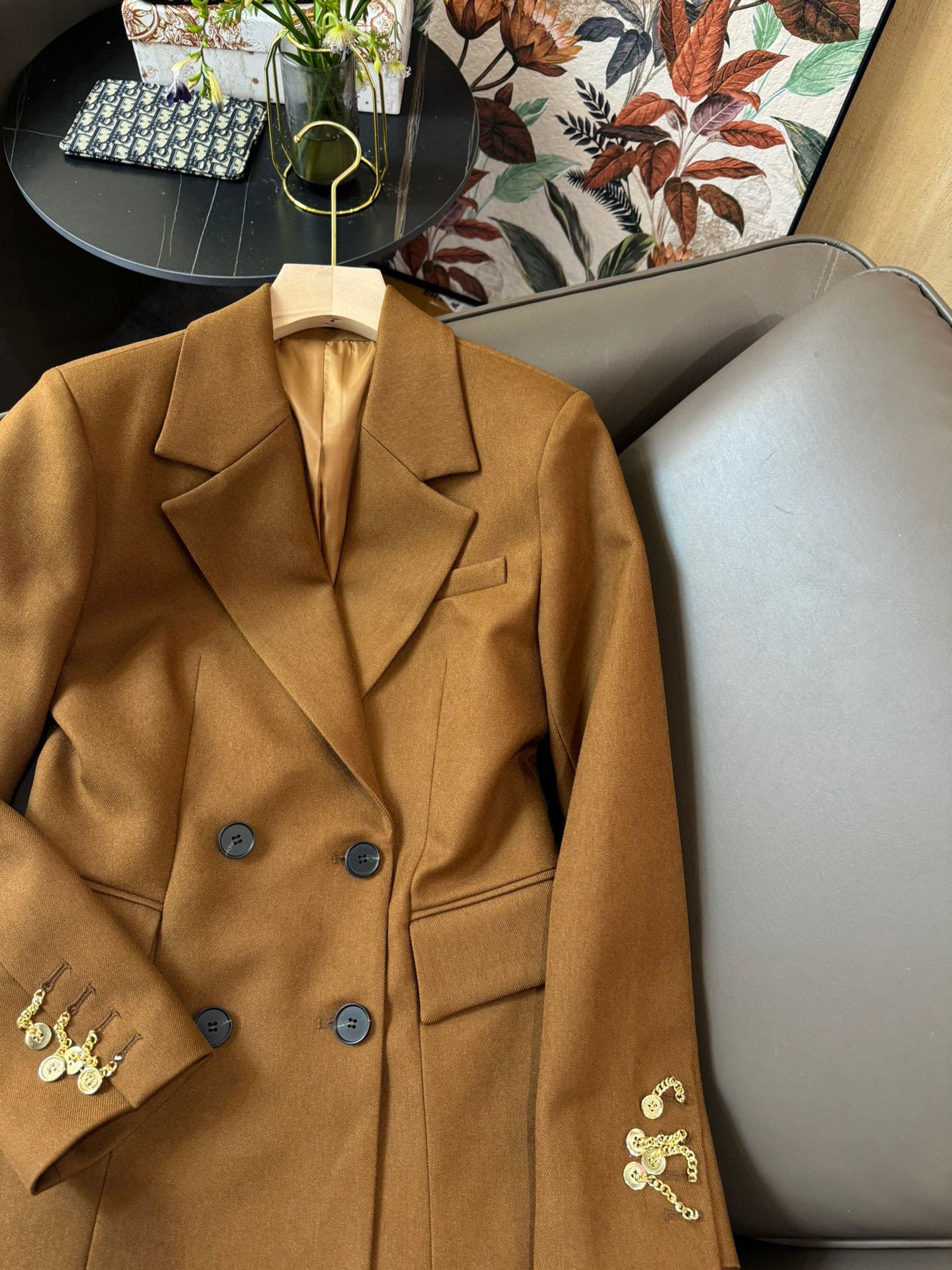 Пиджак Burberry 2403-24ss, новый, коричневый.