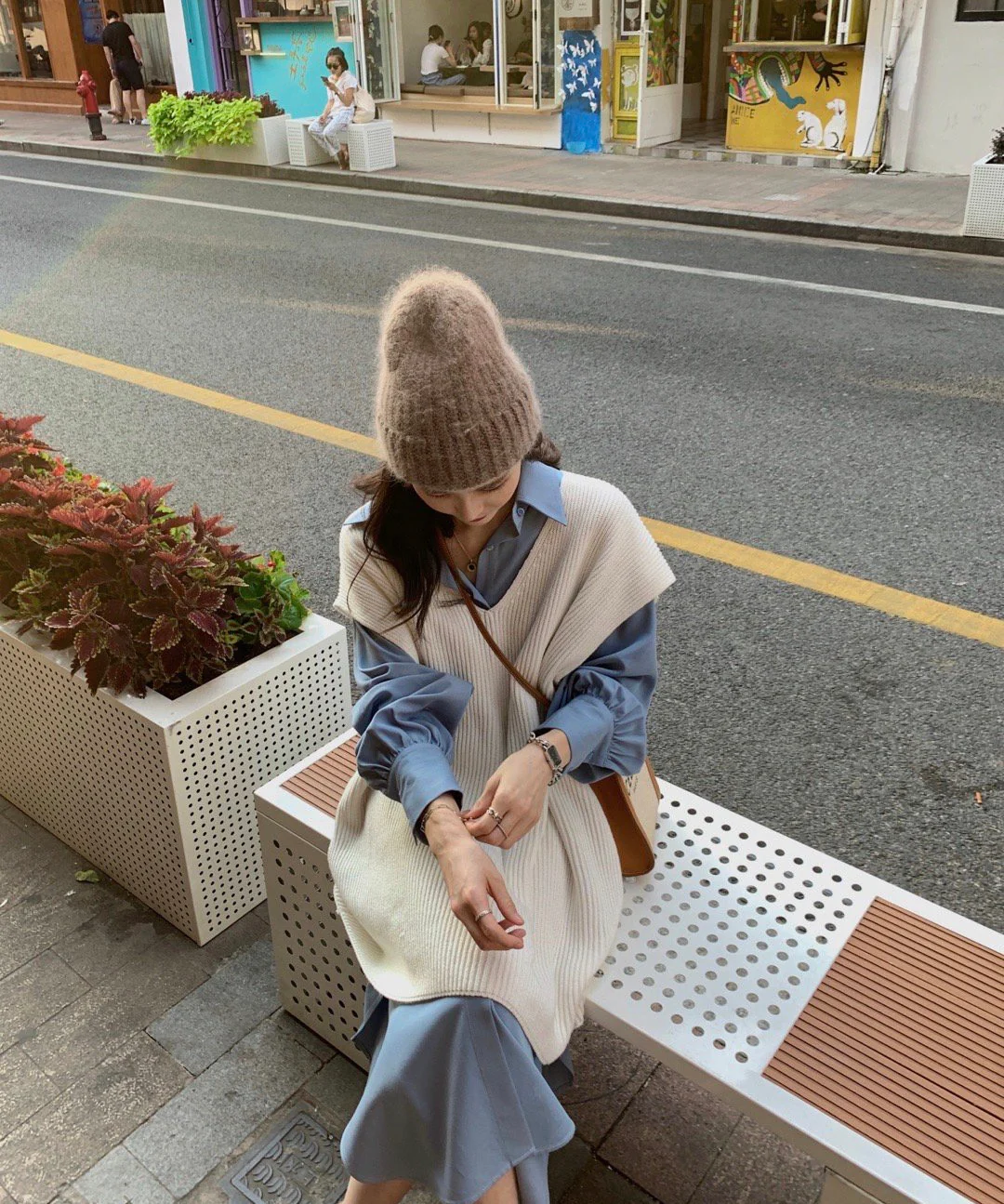 Миниатюрная вертикальная сумка Celine Cabas из кожи с принтом