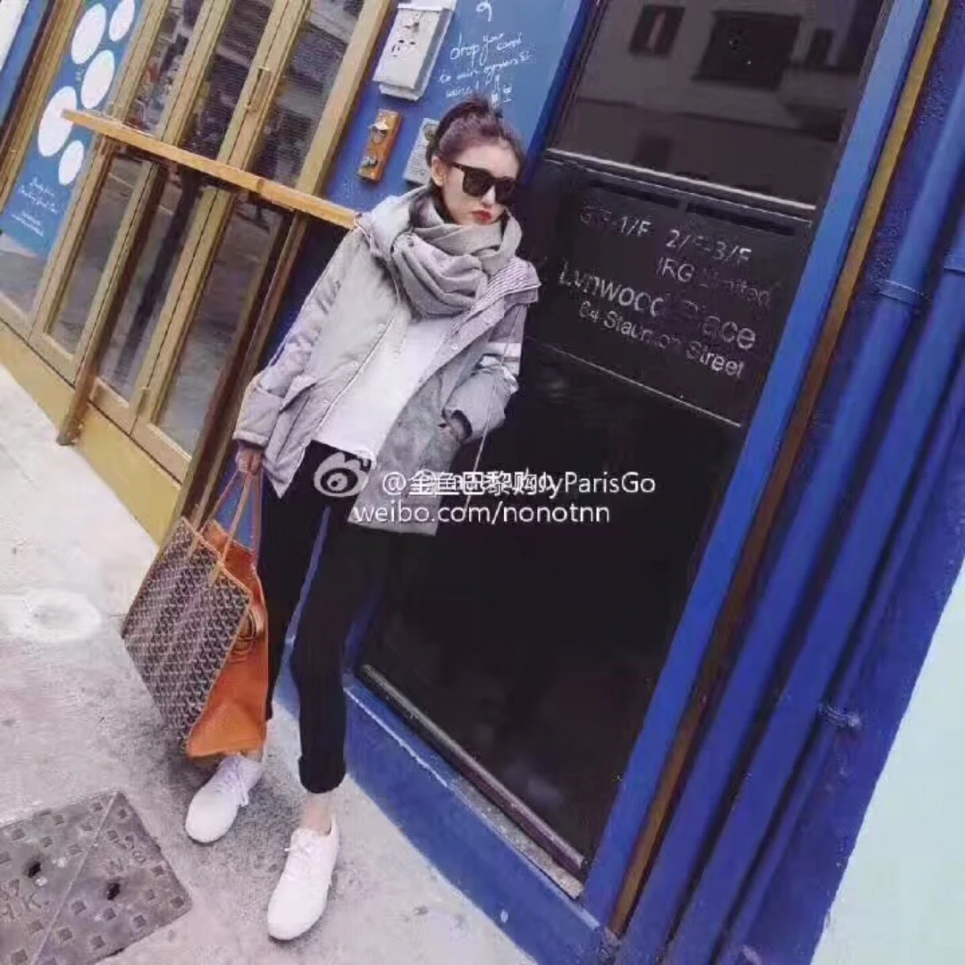 Маленькая складная холщовая сумка Goyard - коричневая.