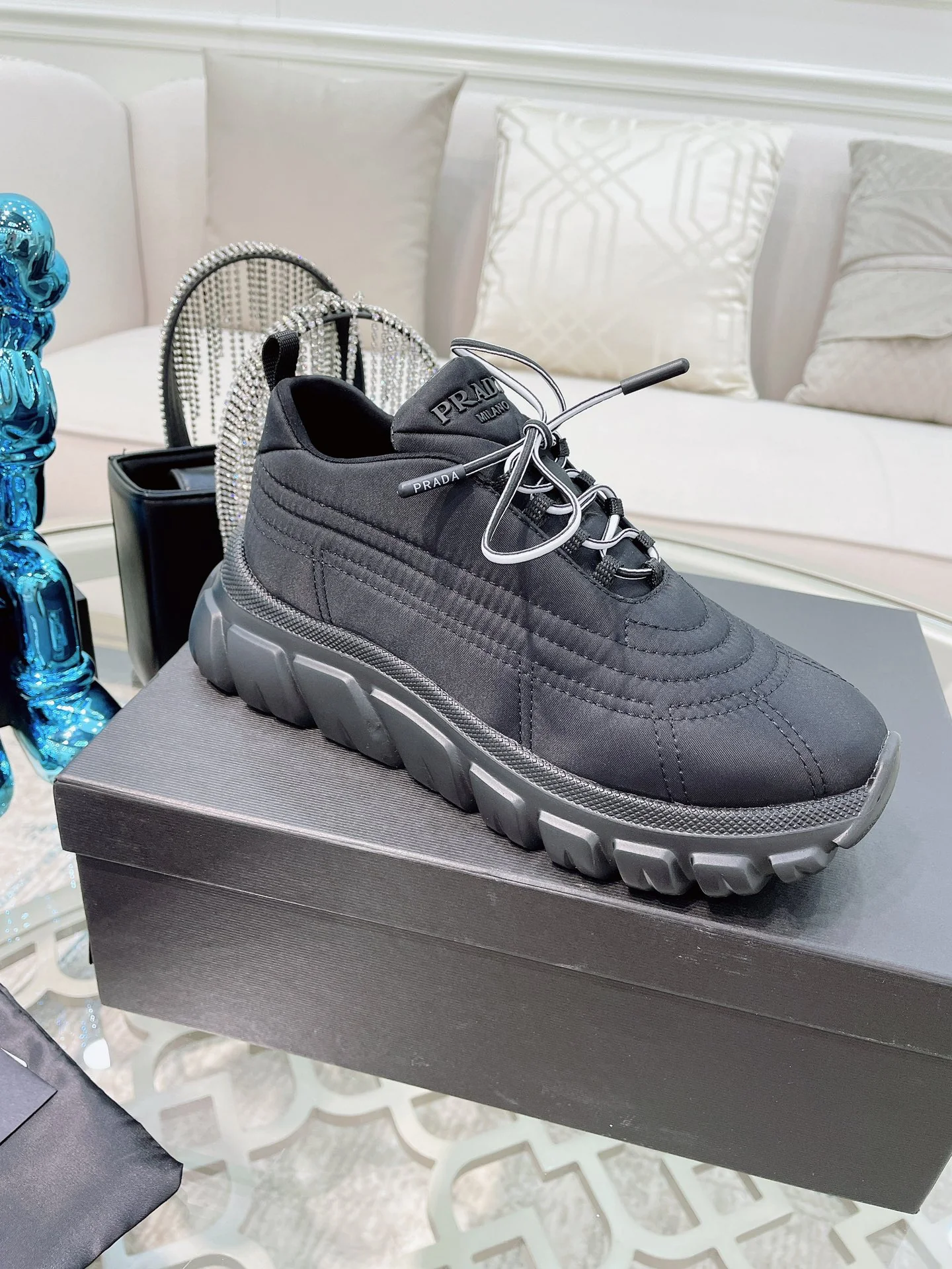 Обувь Prada - Prada - платформа - кроссовки - повседневная обувь - черная