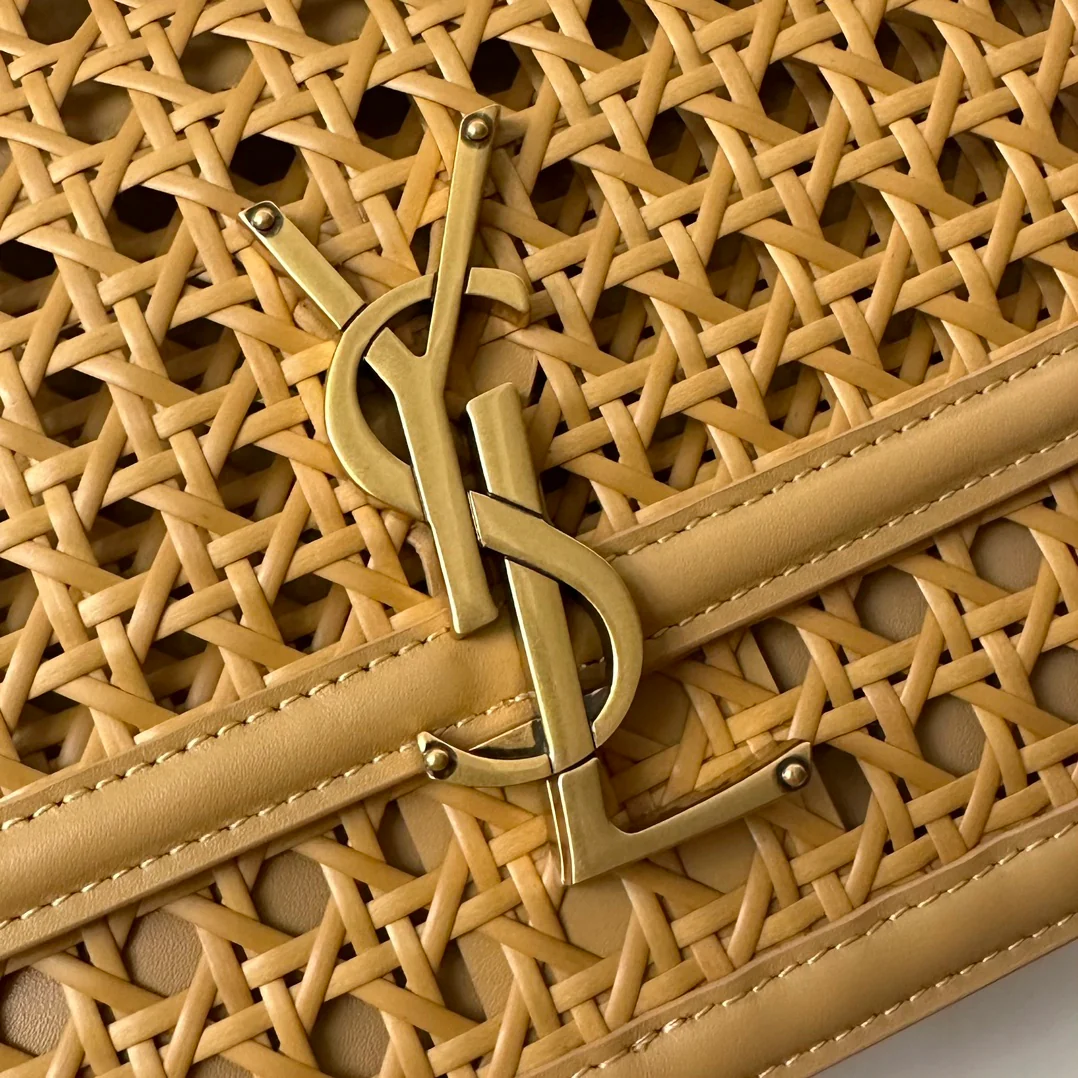 Сумка YSL Box Saint Laurent Tofu Bag - Большая - Плетеная