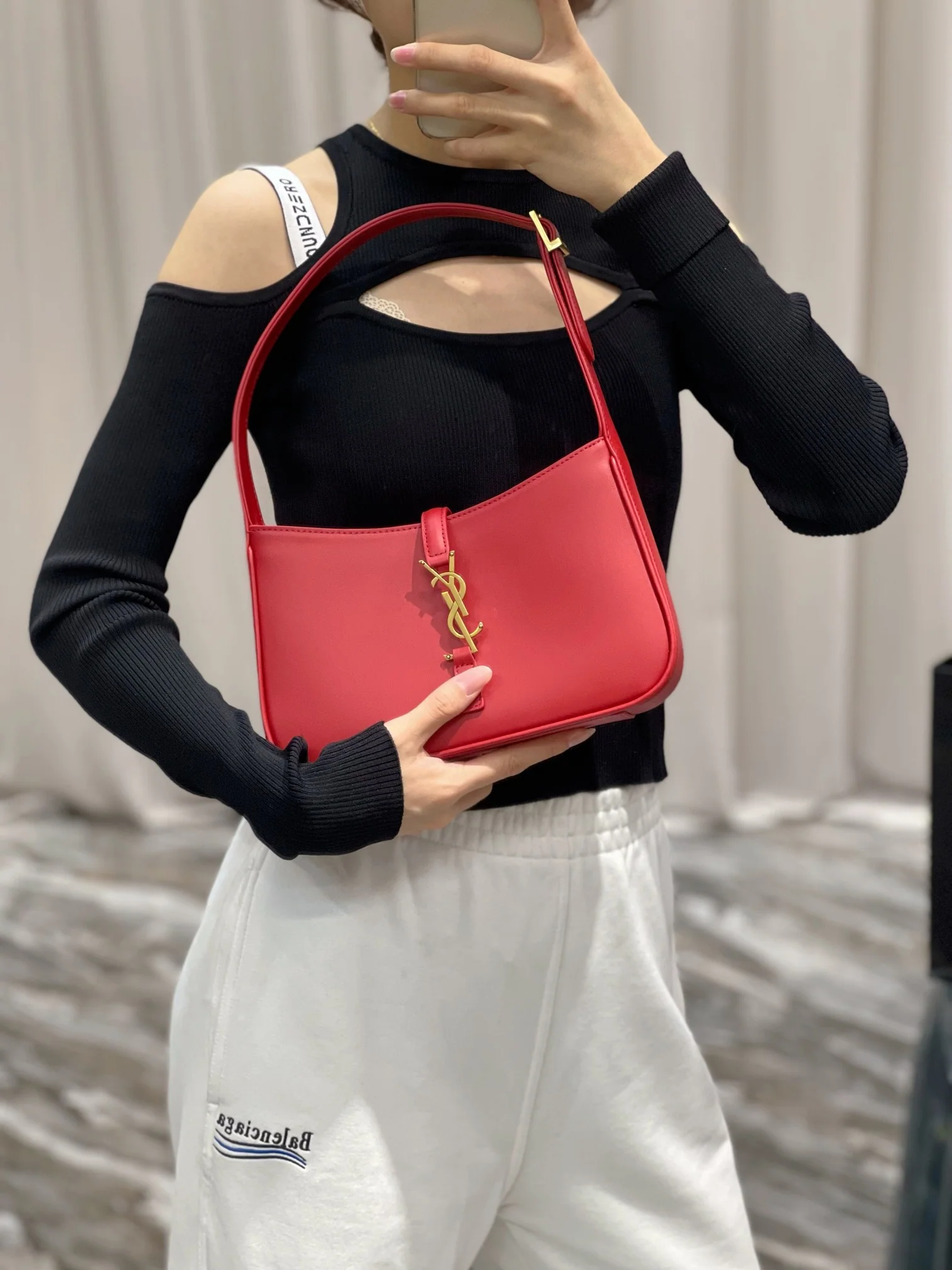 Сумка YSL Le 5 A7 - Сумка через плечо - Красная