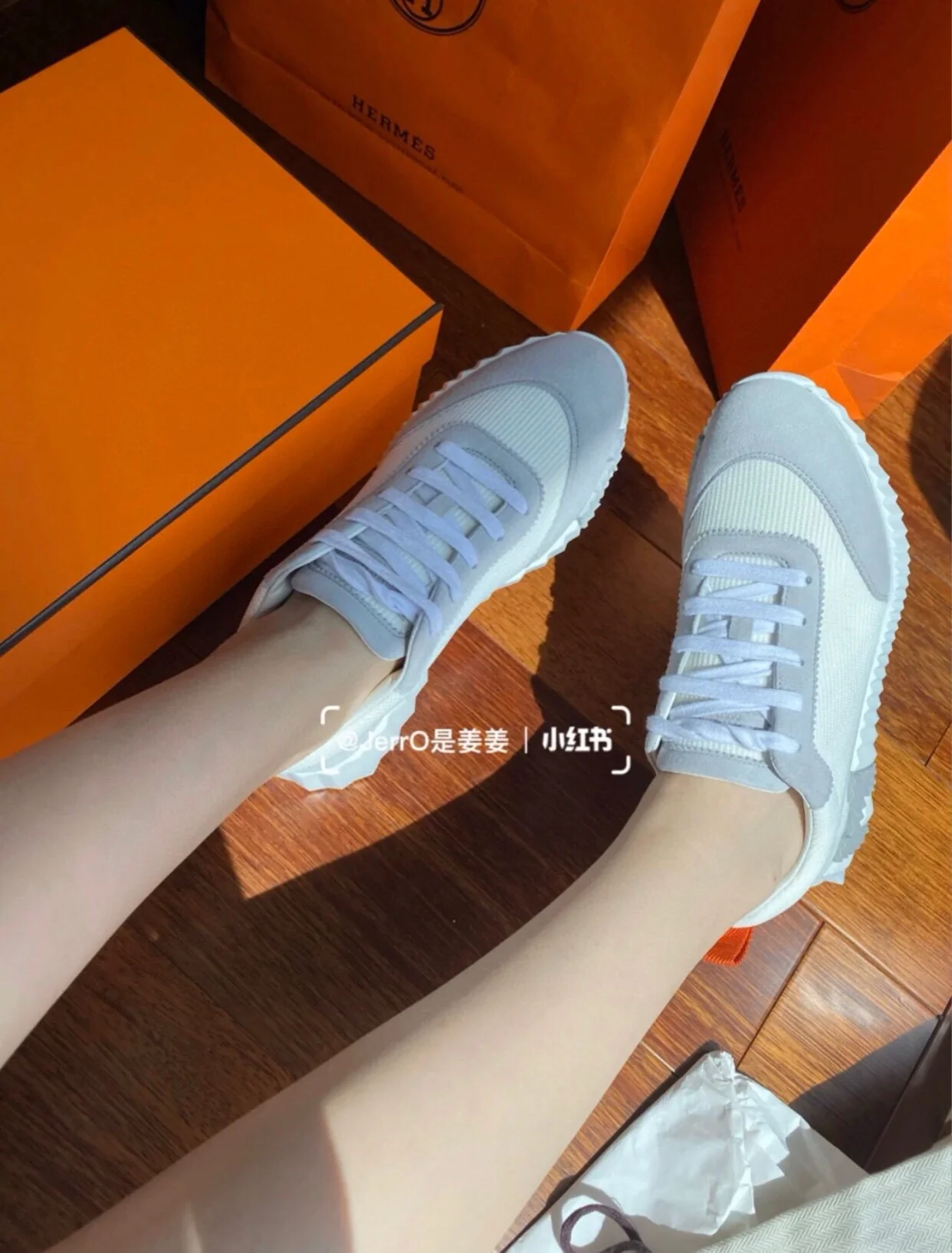 Повседневные туфли Hermes 2024 - Серые - 1