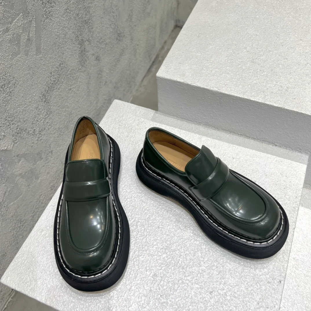 BV-22ss - Британские ретро кожаные туфли на толстой подошве - модель унисекс