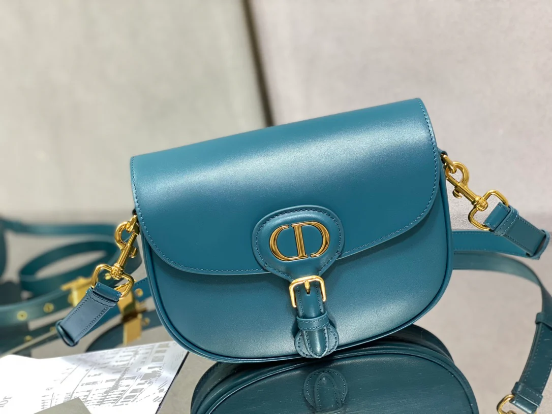 Dior Bobby Medium 22cm Deep Sea Blue Calfkin