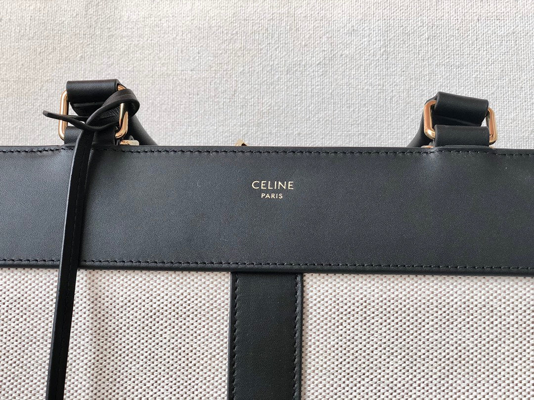 Средняя сумка Cabas de France из черной ткани.