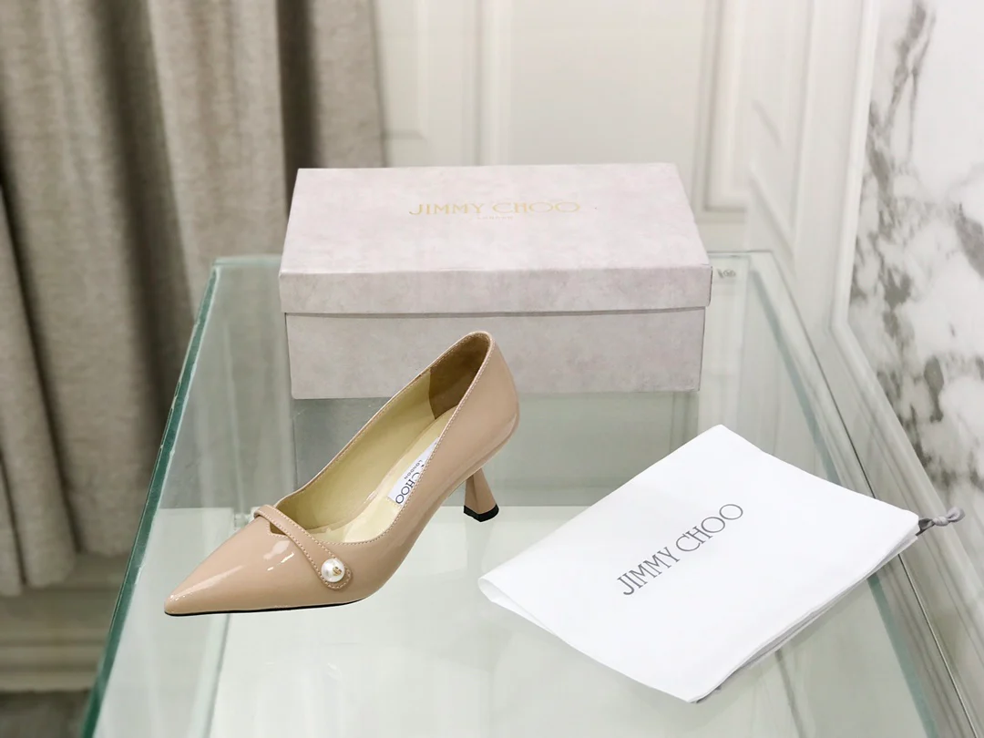 Туфли на высоком каблуке с пряжкой и острым носком Jimmy Pearl - 1