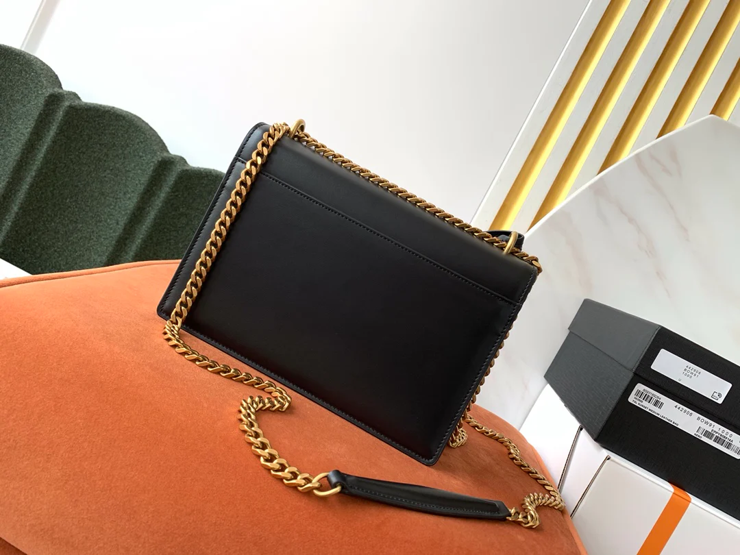 Сумка YSL Sunset — текстура ?зубочистка? — черно-белая