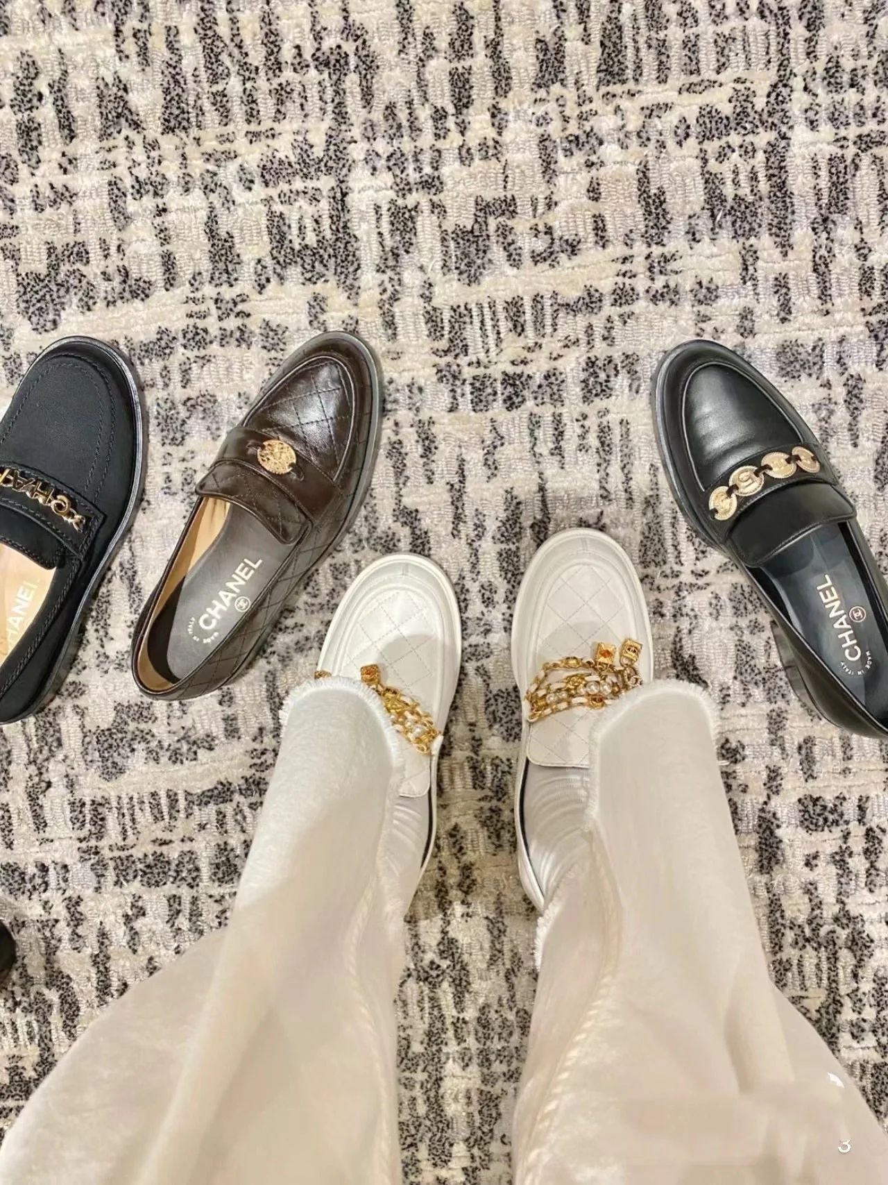 Chanel - Лоферы из овечьей кожи - Черные