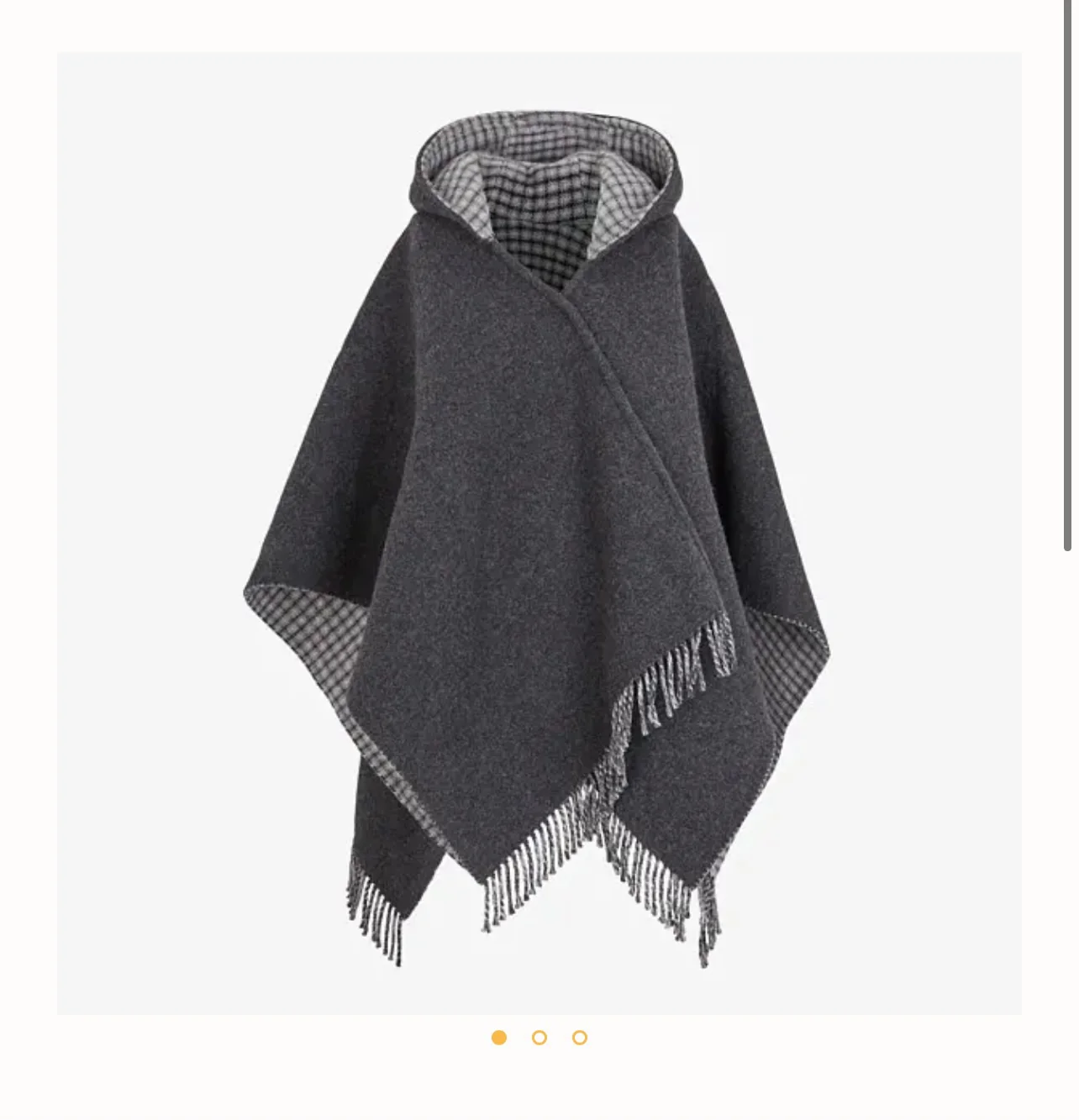 Fendi - Двусторонняя накидка в римскую клетку - 140-160 см - с бахромой - 75 см - шерсть 25 см - кашемир - черный - бежевый