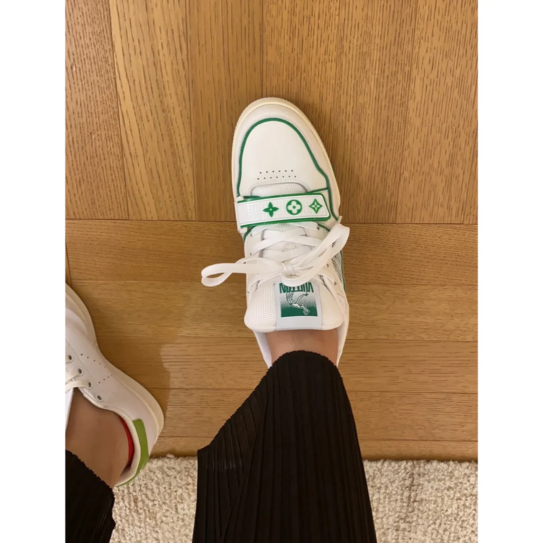 Кроссовки LV Trainer Series - на липучках - унисекс - бело-синие