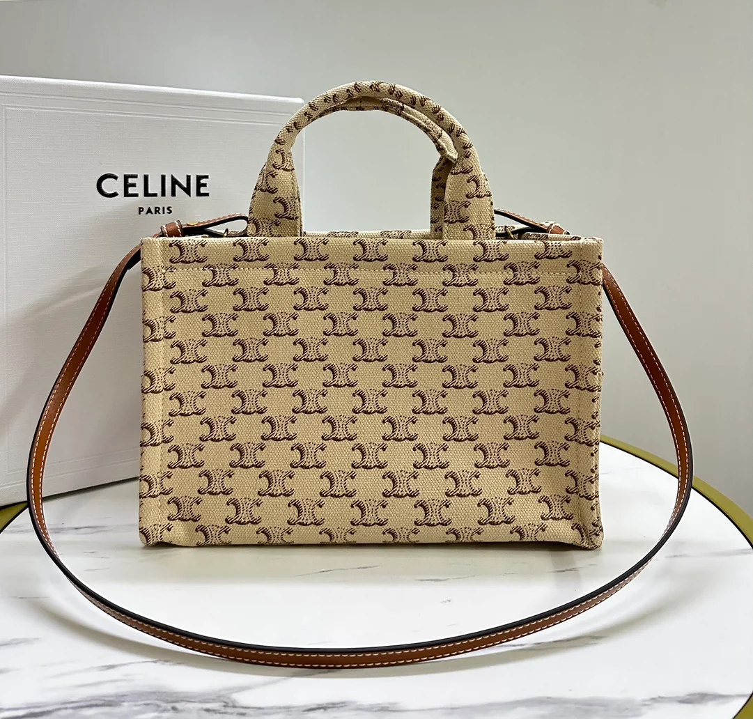 Сумка-шоппер Celine Cabas Thais Classic All-Print Canvas Tote Bag - Маленькая
