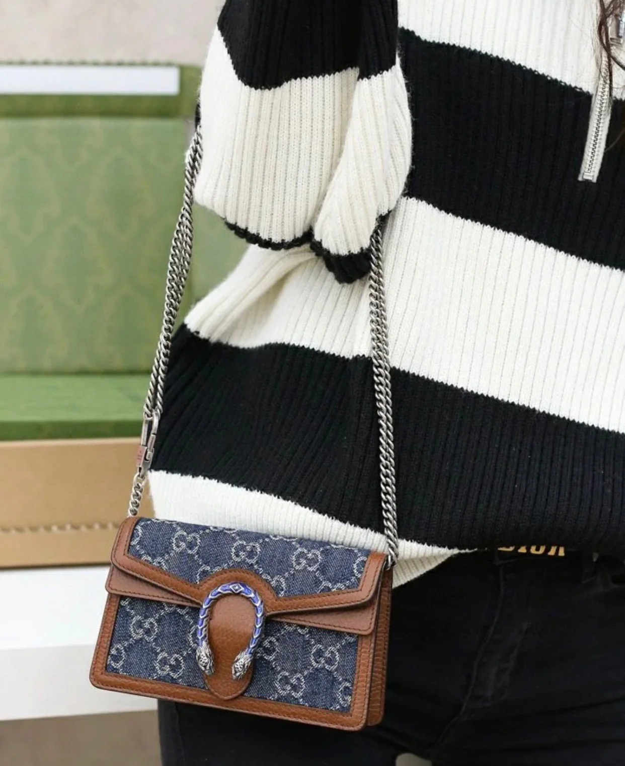 Gucci-Dionysus Supre Mini-丹宁系列牛仔帆布