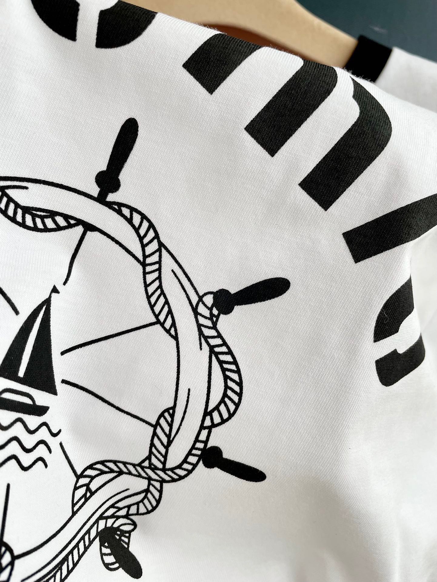 Футболка с коротким рукавом Miu Miu-2404 с рисунком руля