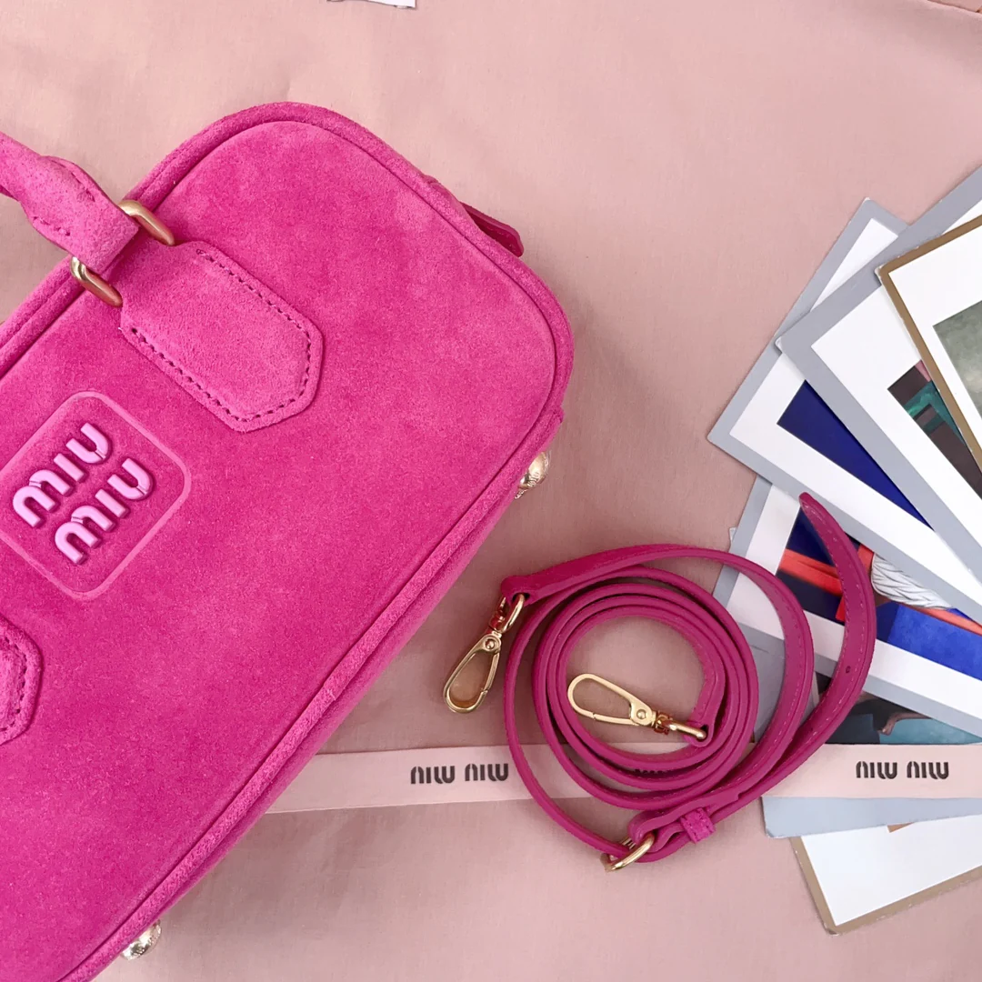 Сумка для боулинга Miu Miu 5bb142 - Маленькая - Персиково-розовая